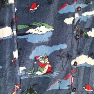O'neilleChristmas Santa Shark Glacial Superfleece Button Up Shirt